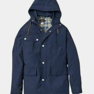 Woolrich Woolen Mills Jacket Mountain Parka Navy Blue Made USA Small